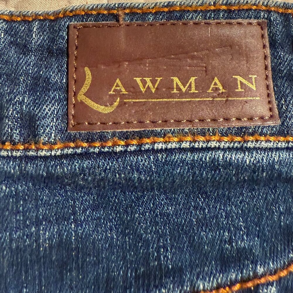 Lawman Women's Vintage Denim button & zip front straight leg jeans, size 3/4 - Picture 5 of 11